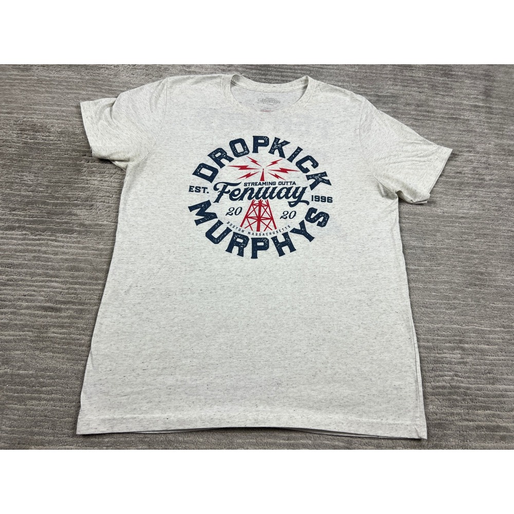 Dropkick Murphys T-Shirt Mens Large Oatmeal Fenway 2020 Streaming Outta Graphic